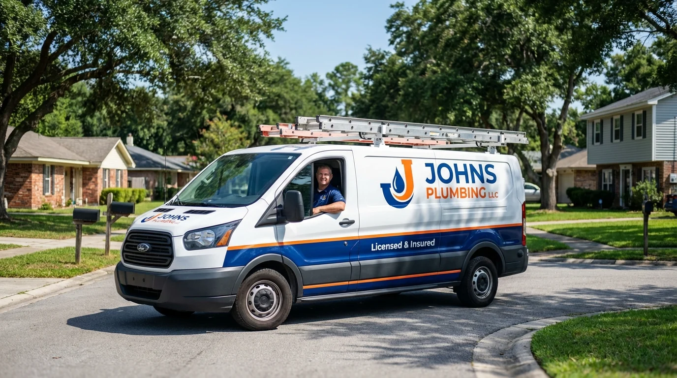 Johns Plumbing LLC service van in Chapmanville, WV